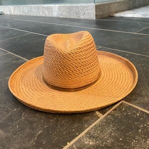 Frye Straw Dice Kettle Edge Wide Brim Hat